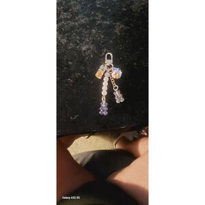 Gummy bear Keychain Purple and White